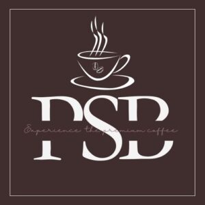 PSB cafe Logo; Ethically Sourced Gourmet Café