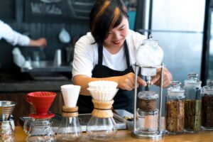 Specialty Barista creating alcoholic coffee in Mississauga