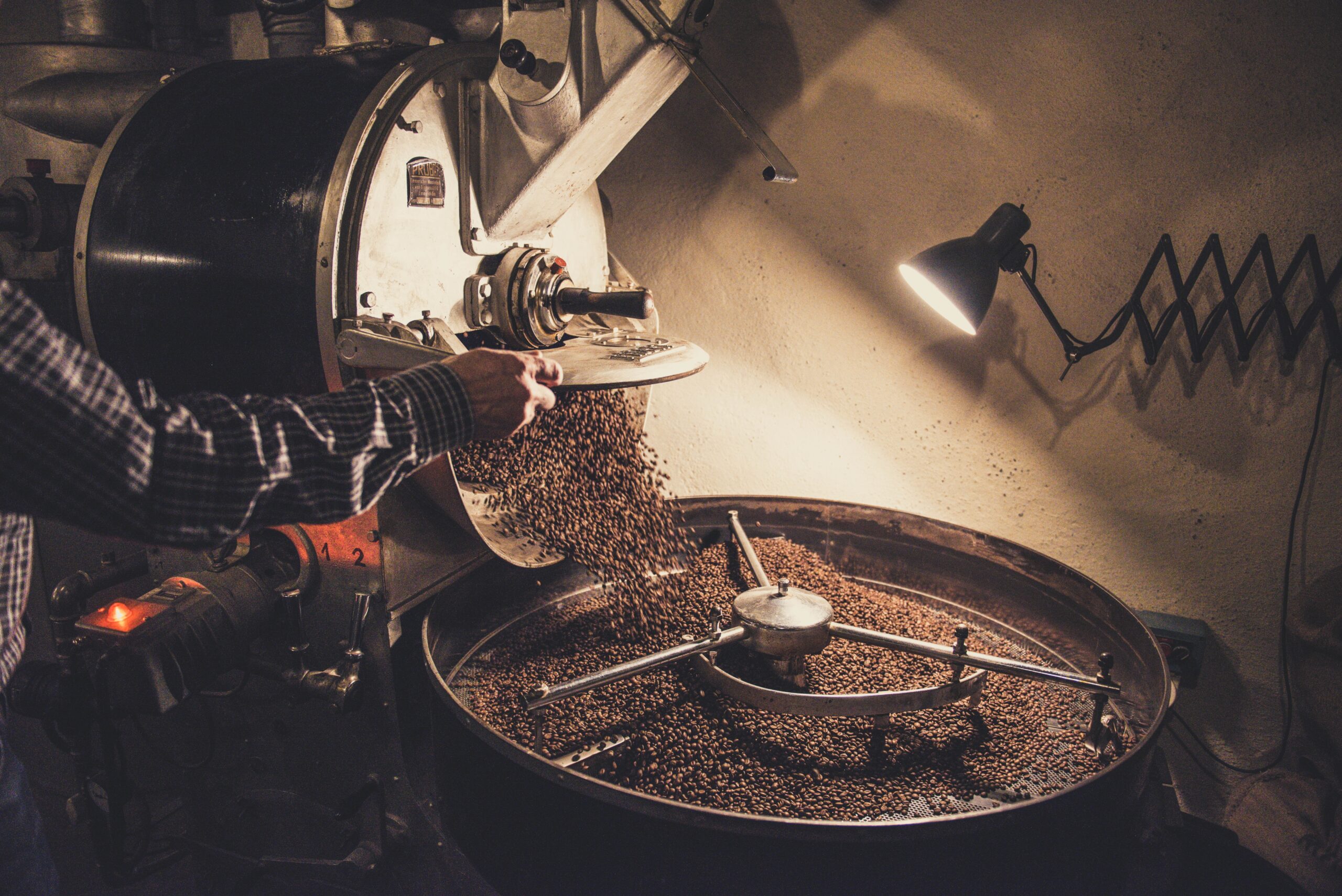 Coffee beans being slow-Roasted (Sumiyaki), Authentic Japanese Coffee