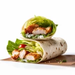 this is a caprese wrap with chicken Brunch Cafe