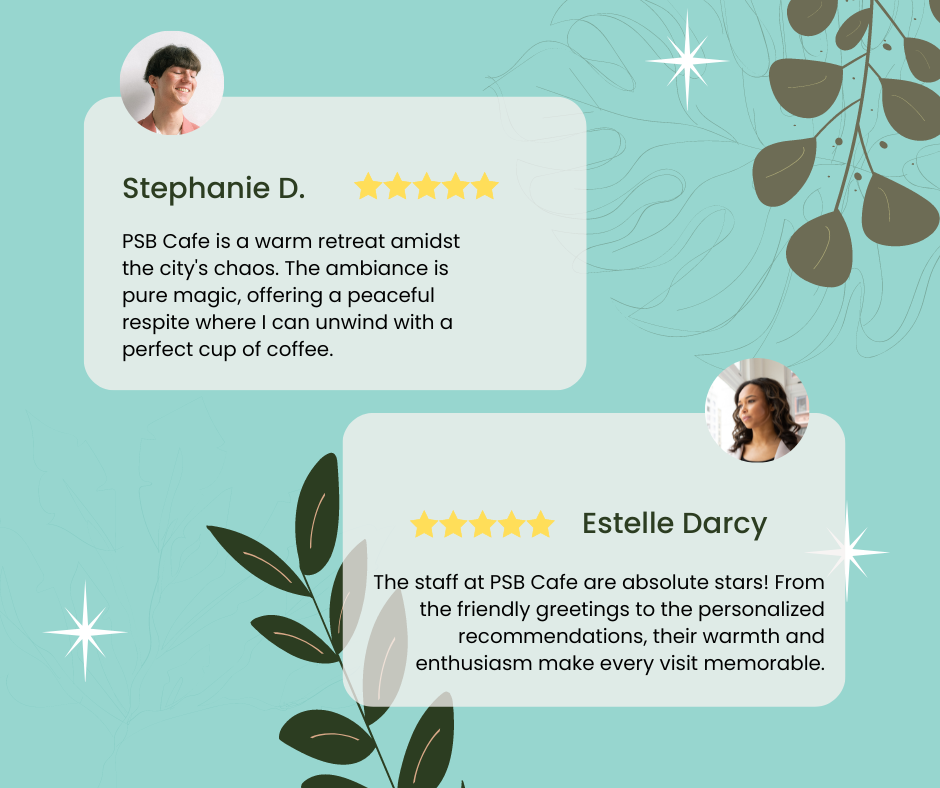 psb cafe: a colourful coffee retreat.