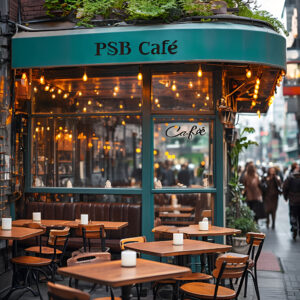 PSB Cafe patio in downtown Mississauga.