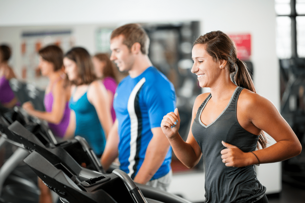 Sheridan students working out on campus